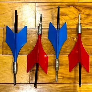 Vintage Lawn Yard Jarts 1970’s Missle Game. Lot of 4 darts as shown, no rings